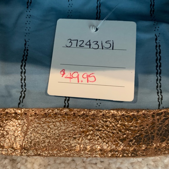 Anthropologie Miss Albright clutch with Pom Pom and magnetic snap closure. NWT - Picture 3 of 9